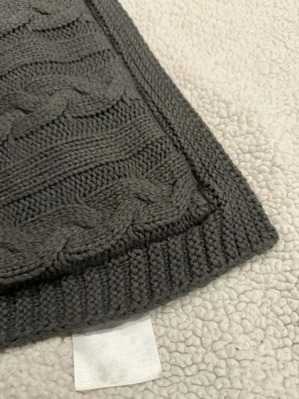Life Comfort Ultimate Cable Knit And Sherpa Fleece Throw 58”x48” Cabin Core Boho